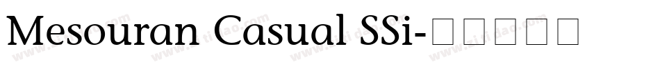 Mesouran Casual SSi字体转换